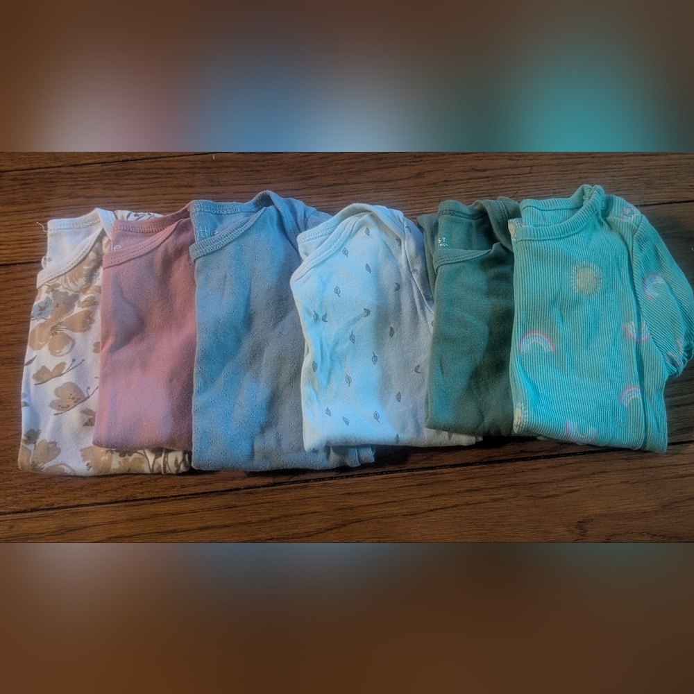 Garanimals Teal and Olive Baby Onesies